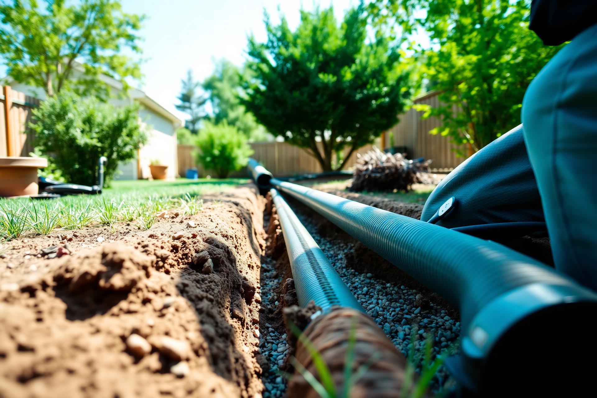 Drainage work background